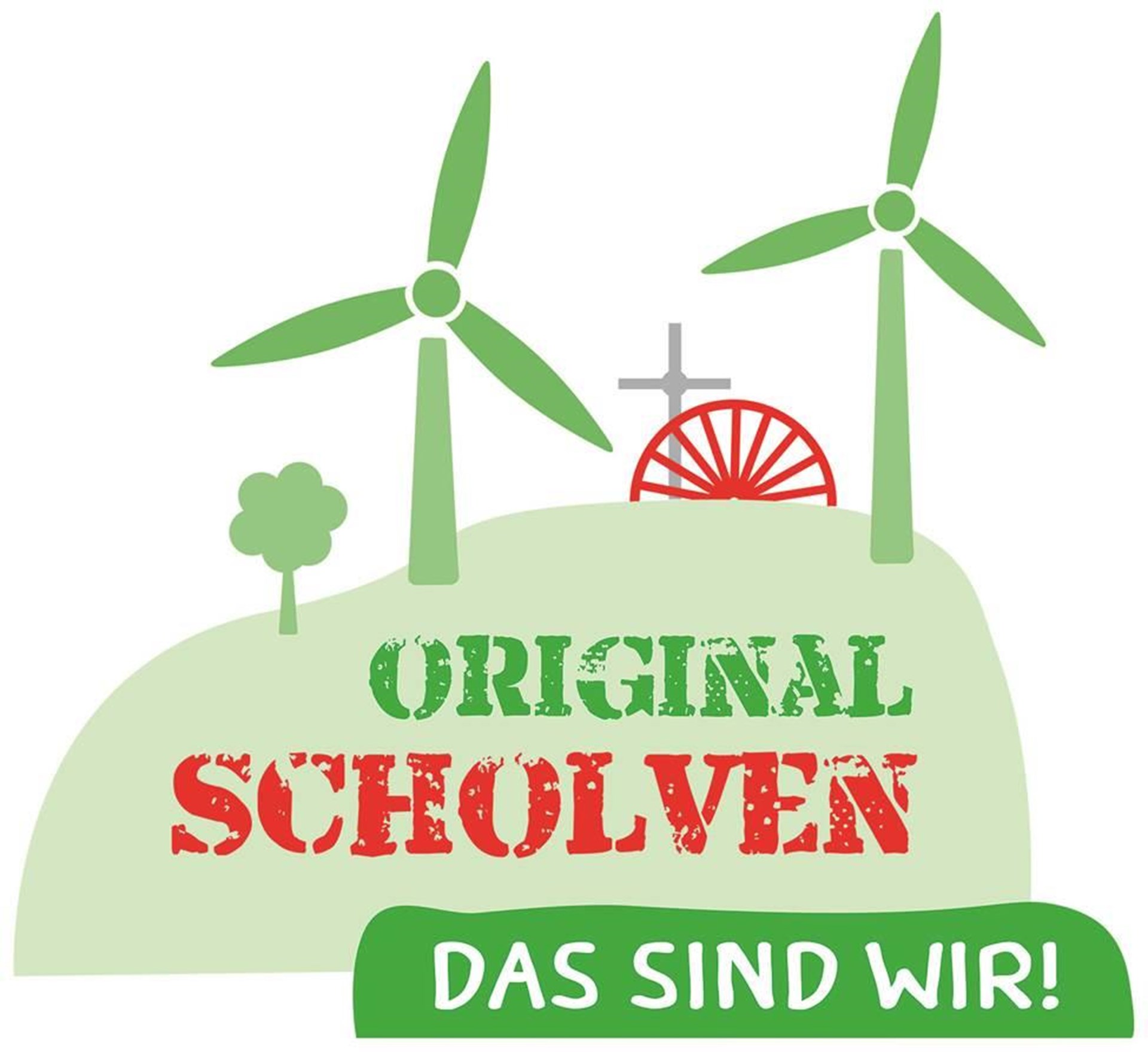 Stadtteil-Logo zeigt die Halde Oberscholven mit Slogan "Das sind wir"