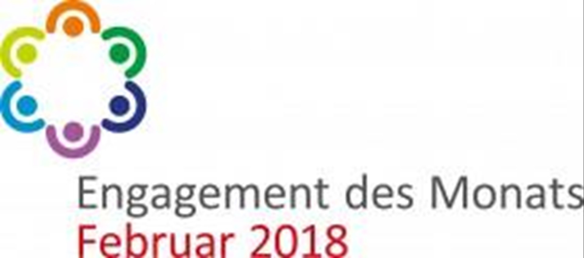 Schriftzug Engagement des Monats